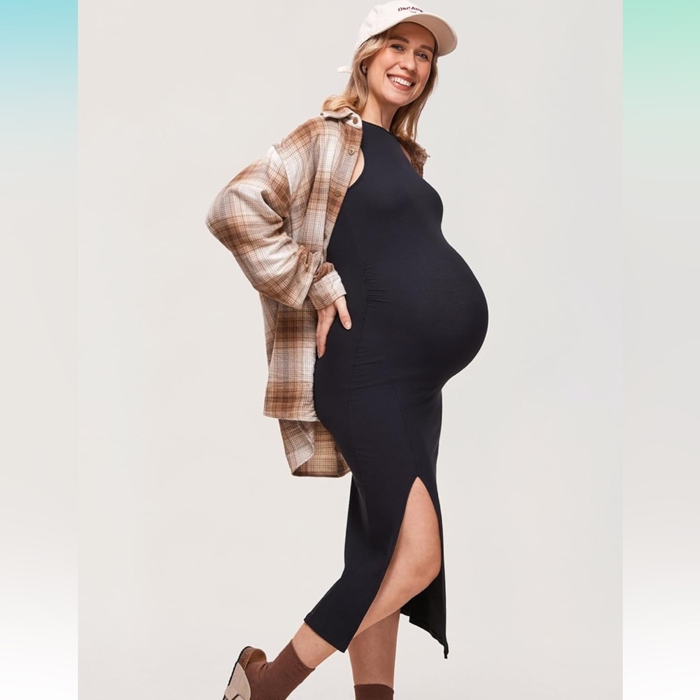 Chic Black Maxi Maternity Dress size xs